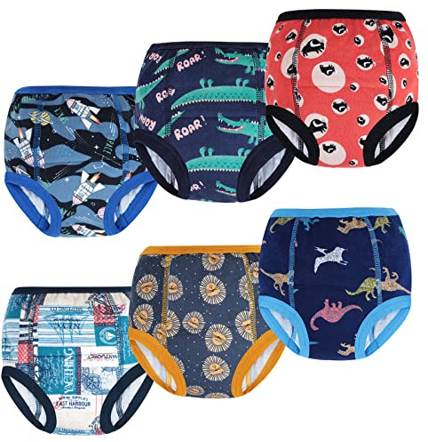 Pantaloni da Addestramento del Vasino Baby - 6 Pezzi Biancheria Intima per Pannolini, Lavabili per Bambini Ragazze Ragazzi 5 Anni