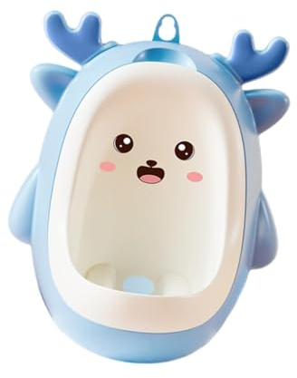 TTETTZ Urinal Pee Trainer Children Potty Urinal with Aiming Target, Urinals Toilet Training Dinosaur Potty Trainer Urinal for Kids, Blue