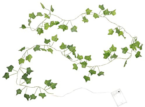 Zerodeko Künstliche Blatt Lichterkette Aus Kunststoff 20 Led Warme Lichtgirlande Für Zimmer Und Partydekoration Mit Flexiblem Kupferdraht