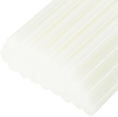 QUARKZMAN 30Pz Stick Colla a Caldo Mini per Pistola 11mm x 100mm Colla a Caldo Bastoncini Ricariche Piccoli e Molto Adesivi, Glitterato Bianco