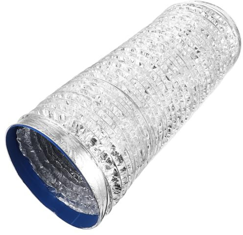 SHINEOFI 2m Flexible Ventilation Ducting Long Diameter Fireproof Aluminum Foil Hose for HVAC Exhaust Ventilation Dryer Vent