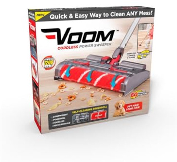 Voom VMSWP-MC4 Rechargeable Sweeper Bagless Cordless No Filter Red/Gray