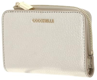 Coccinelle Cuir Porte-Monnaie Metallic Soft Wallet Pale Gold doré
