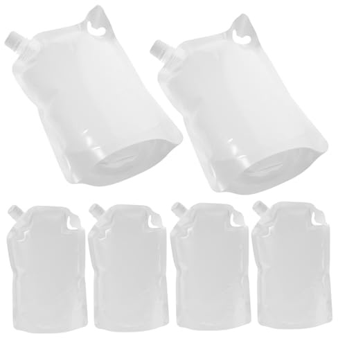 FOMIYES 6pcs Refillable Travel Fluid Makeup Packing Bags 1l Squeeze Pouches for Toiletries Shampoo Conditioner Cosmetic Containers Leak-resistant for Travel