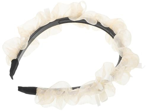 Mikikit Diadema de Tela con Gemas de Imitación Ancha para Niñas y Mujeres Bodas Ocasiones Festivas Uso Diario Antideslizante Adornada con Joyas Cabeza