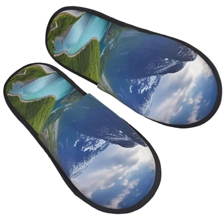 Slippers Fiordi Norvegesi Eleganti Ciabatte Morbide Scarpe Di Cotone Per Unisex Hotel Casa M