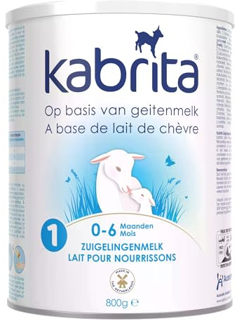 KABRITA | Lait de chèvre de démarrage avec HMO, 0-6 mois | Alimentation pour bébés de haute qualité - Lait pour bébés, nutritif et doux pour le ventre de bébé | Contenu : 800 g