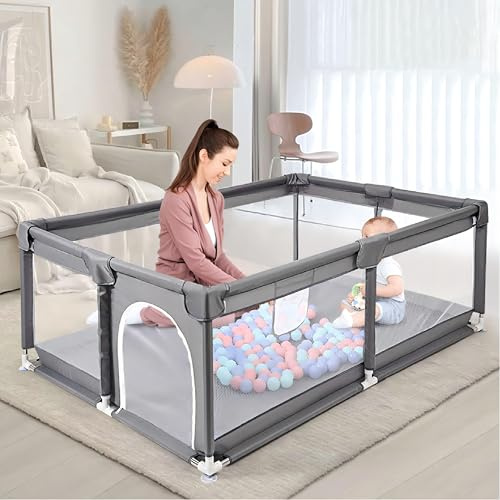 Aveainelle parque infantil bebe plegable, corralito bebe grande y niños pequeños, valla para niños pequeños, centro de actividades, patio de juegos para interiores y exteriores
