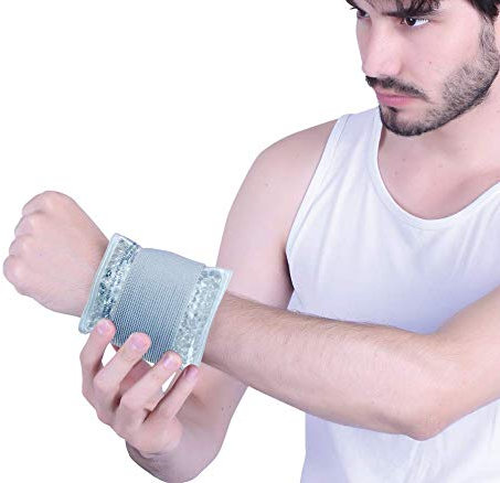 Poche Gel Glace Chaud Froid Poignet Attelle - Compresse Chauffante Glacée Entorse Foulure Tendinite - Prévention et Reprise - Réglable à scratch - Hommes Femmes et Enfants