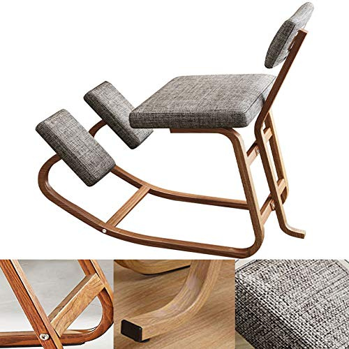 Sillas de Escritorio de Oficina Silla Rodillas Ergonomicas con Respaldo Sillas Taburete Ergonomicas para Ordenador para Aliviar el Dolor de Piernas y Cuello
