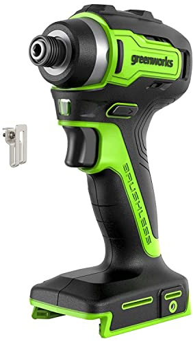 Greenworks Tools 24 V Brushless Impact Screwdriver 3 Gang Einstellung und LED- Licht, ohne Akku und Ladegerät