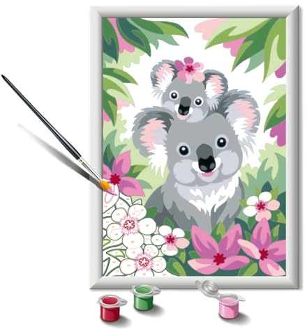Ravensburger CreArt Koala Cuties - Paint by Numbers Kit for Kids | Easy Art Craft | Home Décor Option | Suitable for Ages 9 and Above
