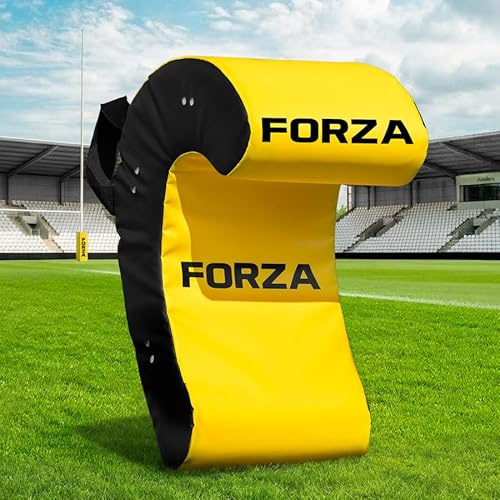 FORZA Rugby Ruck & Roll Pads – Junior/Senior Sizes | Rugby Training Equipment for Clearing/Ball Presentation/Counter Rucking | C-Shape Rugby Tackle Bags (Senior)