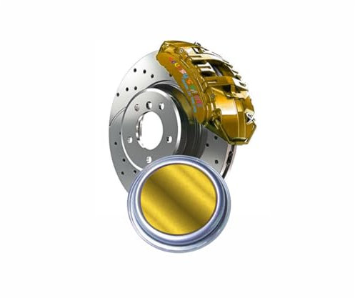 SCOOBYS PAINTS BACK IN THE MIX High Heat Resistant Gloss Brake Caliper Paint Wheel Engine Restore Metal (250Ml, Ginger Goblin Gold)