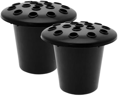 POFET Pots de Fleurs funéraires en Plastique, 2 pièces, Supports de Fleurs funéraires avec 16 Fentes, Vases commémoratifs pour Pierres tombales, Fleurs funéraires