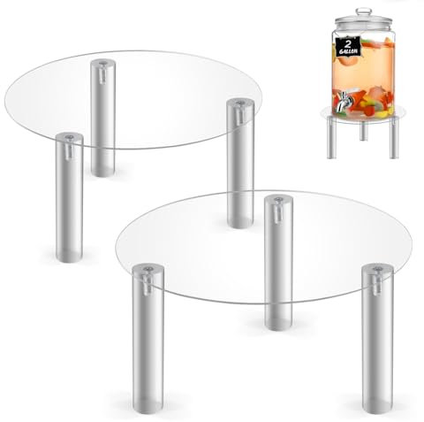 Supporto per dispenser di bevande, 2 dispenser di acqua in acrilico e supporto per dispenser di bevande, solo per barattoli di vetro da 5 litri, ideale per casa, feste ed eventi di catering