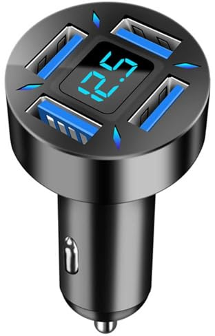 Yonuaret Caricabatteria da auto USB Quick Charge 3.0,66W USB C 4 porte Caricabatterie per auto veloce Carica rapida USB Tipo C Adattatore per accendisigari per auto - Ricarica rapida di più