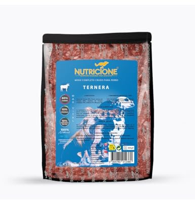 Nutricione Barf | Menú de Ternera para Perros - 6kg Congelada (12 Paquetes de 500g)