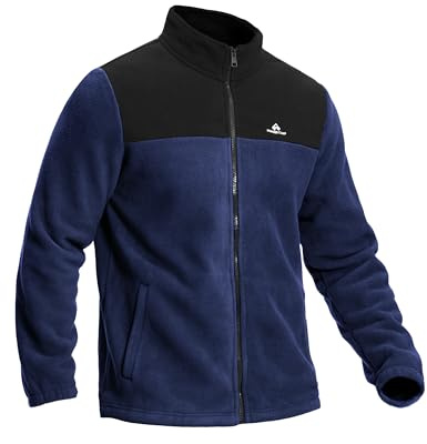 Pioneer Camp Veste polaire chaude pour homme - 400 g d'épaisseur - Respirante et confortable - Veste de survêtement à fermeture éclair intégrale - Veste demi-saison pour la randonnée, les loisirs, le