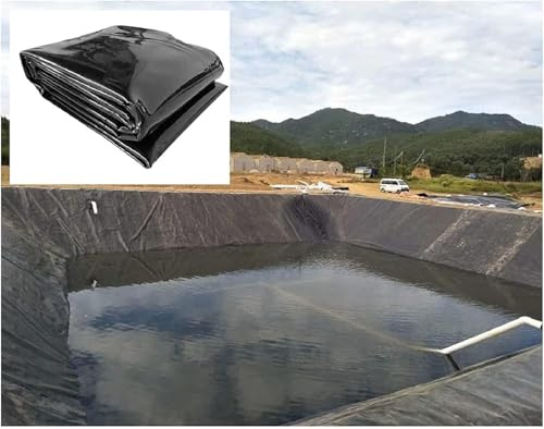 Fodera per laghetto per pesci, membrana impermeabile pieghevole, rivestimento per laghetto resistente, facile da installare, per laghetti all'aperto, stagni koi, piscine da giardino e fontane