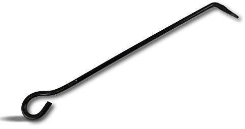 Tisonnier modèle acier peint noir 50 cm | Lot de 3 | Accessoire pour entretien poêle à bois barbecue chaudière cheminée feu | Pour braises bûches charbon de bois briquettes | Kibros 4SC0050Tx3