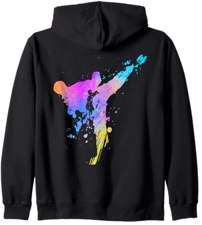 Taekwondo Jiu Jitsu Vernice Splatter Bambini Jujitsu Judo Mom Felpa con Cappuccio