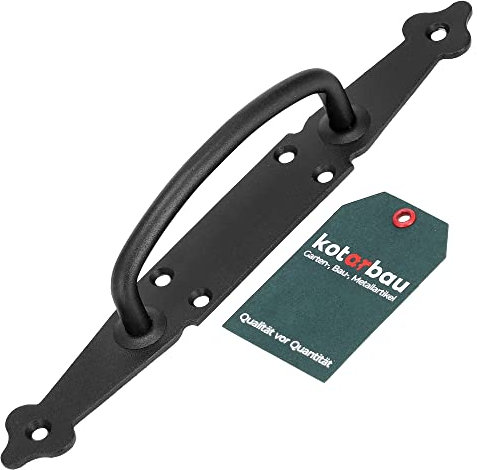 KOTARBAU® Türgriff 270 mm Schmiedeeisen Türklinke Handgriff Schwarz aus Stahl Torgriff Stahltürzug Haltegriff Griff Türbeschlag Torbeschlag Schiebtür Möbelgriff Schiebetürgriff Scheunentorgriff