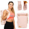 PAKAMA - Daypack Rucksack mit Rolltop 25l für Damen Pink klein - Wanderrucksack & Fahrradrucksack wasserdicht Arbeit, Fitness, Wandern mit Laptop-Fach - Damenrucksack, Reiserucksack, Tagesrucksack