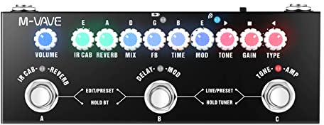 Cube Baby - Pedal de efectos combinados de guitarra eléctrica multifuncional portátil con reproducción de música inalámbrica, grabación de teléfono o función de interfaz