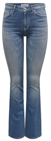 ONLY Jean Flared ONLBLUSH Taille Moyenne Flared Fit Jeans Medium Blue Denim XL 34 Medium Blue Denim XL / L34