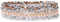 GoPaw Damen Kristall Perlen Armband, Mehrschichtiges Steine Armband, Damen Kristall Perlen Armbänder,Paar/Freundschafts/Partner Armbänder (Transparentes Gold)