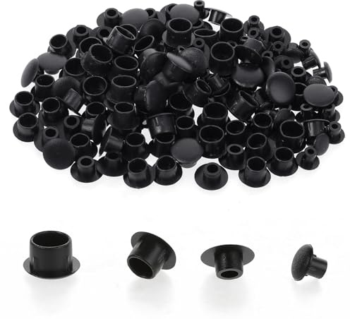 120 Stück Abdeckkappen Für Bohrlöcher, Schraubenabdeckung Schwarz Schraubenabdeckung Selbstklebend Schraubenabdeckung Für Nagellöcher, Schraubenlöcher (5mm/6mm/8mm/10mm) (Schwarz)