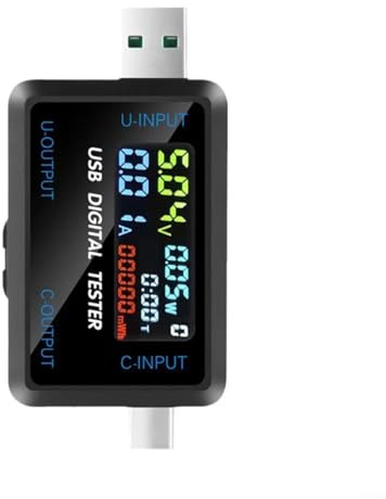 Solar-Wattzähler, Wechselstromzähler, Stromzähler, Ganzhaus-Strom-Monitor für TypeC-Ladegeräte, multifunktionale Anzeigefähigkeit (USB + Typ-C)