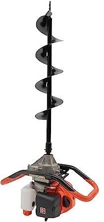 SailorMoon Tarière professionnelle à essence - Tarière - Tarière - Tarière de pieu - Moteur à combustion - 52 cc - Mélange d'essence - Pointes - Moteur maniable