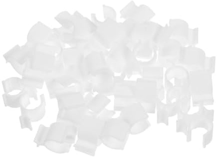 Clip Fermo per Pompa Olio Struccante, 100 Pezzi, Plastica Bianca