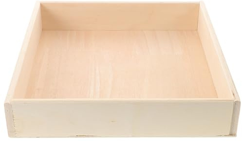 BESTonZON Arenero Infantil: Arenero Cuadrado de Madera para niños - Bandeja de Madera para Escritorio - Bandeja de Juego Montessori para Salas de Juegos Interiores