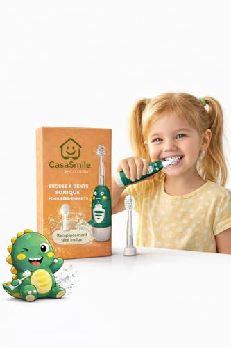 CasaSmile Brosse à Dents Électrique pour Enfants – Modèle Dino