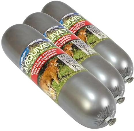 Arquivet Saucisse Terne avec légumes - Nourriture Chien - 500 g, 1 Unidad (Paquete de 1) (Lot de 3)