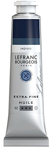 Lefranc Bourgeois 405087 extra feine Ölfarbe in Künstlerqualität aus hochwertigen Pigmenten, lebendige Farben, hohe Lichtechtheit, 40ml Tube - Indigo