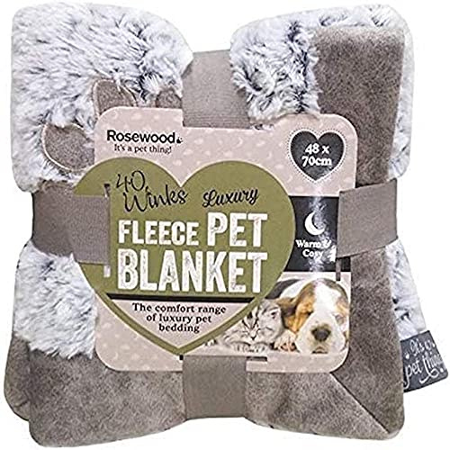 Rosewood Couverture en Polaire pour Chien Gris Taille M 46 x 68 cm