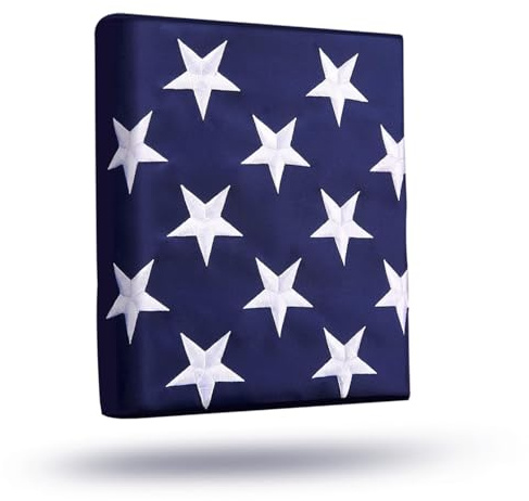 3x5 FT Heavy Duty American Flag for Outside Deluxe Spun Polyster US Flags, Waterproof UV Resistant USA Flag, Embroidered Stars National Flag,Tear-Proof America Flag High Wind,United States Flag 4-Row Stitching and Reinforced Seams,Stars and Stripes All-Weather Indestructible US Flag Long-Lasting Flag