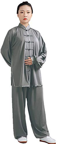 Kung Fu Damen Herren Anzug - Traditionelle Chinesische Kampfkunst Tai Chi Qigong Wing Chun Shaolin Wushu Lange Ärmel Training Freizeit Kleidung Uniform Jacke Hose
