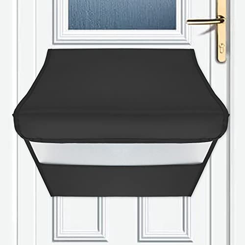 Letter Box Catcher, Black Post Catcher for Front Door, Garage Doors, Mail Catcher for Letterboxe Cages Indoor, Self-Adhesived by Velcro, Dogs-Proof, Letterbox Draught Excluder, Housewarming Gifts