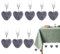 Feliciay 8 StückTischdeckenbeschwerer mit Clips,Naturstein Tischdecken Beschwerer Draußen mit Stahl Klammer,Geeignet für Tischplatten im Garten, Picknick, Party, Küche, Esszimmer(herzförmige)