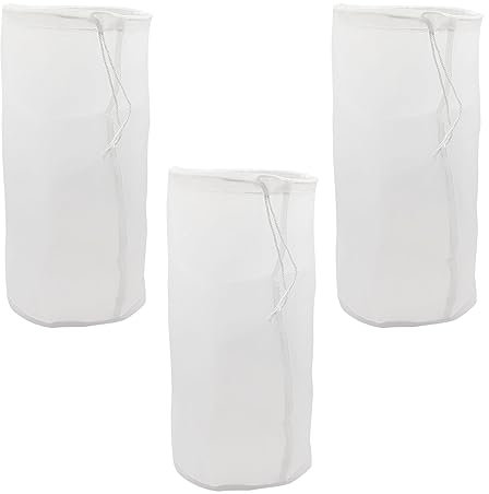 UMCHU 3 Stück 200 Maschenweite Nylon Nussmilchbeutel,feinmaschiges Passiertuch Filtertuch waschbar,für Nussmilch Obstsaft Gemüsesaft(23 * 11cm)