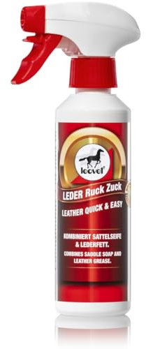 RL24 leovet - Leder Ruck Zuck | Kombi aus Sattelseife & Lederfett | Lederpflege zur Reinigung, Pflege & Schutz von Glattleder | Lederreiniger für natürlichen Glanz | mineralölfrei | 1 x 250 ml