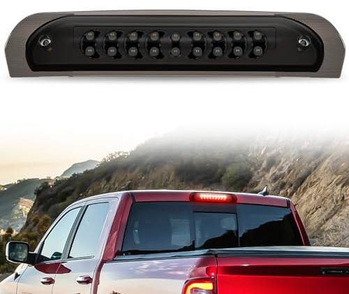 Nilight Third Brake Light High Mount 3rd Stop Reverse Cargo LED Lighting Replacement for 2002-2008 Dodge Ram 1500 2003-2009 RAM 2500 3500 Pickup Rear Cab Center Tail Lights