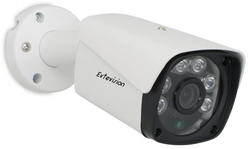 Evtevision 5 MP säkerhetskamera utomhus, 4-i-1 (TVI/AHD/CVI/CVBS) analog CCTV-kula trådbunden kamera, övervakningskamera med 2,8 mm lins, 30,5 m IR nattvision, metallhölje IP67 vattentät för utomhus