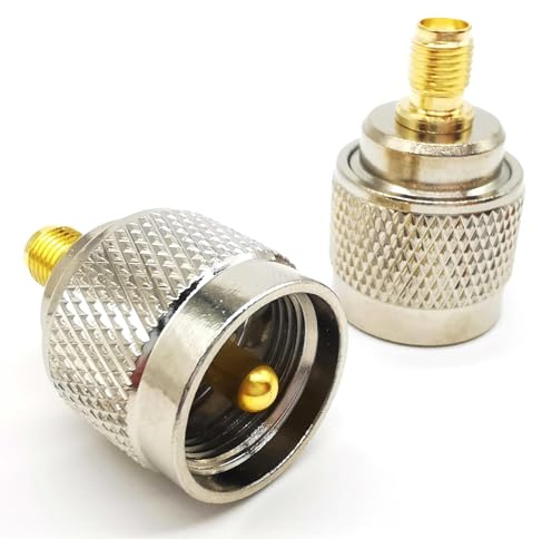 Ahoaepy 2 stycken SMA till PL259 SO239 koaxialadapter, förlust SMA-uttag till PL259 UHF-kontakt, koaxialanslutning för CB-radioantenner, amatörradioantenner, video- och WLAN-enheter