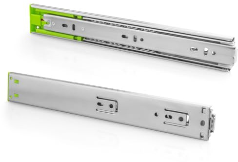 ATM® Guide Scorrevoli a Sfera con Sistema Push-Open | Lunghezza 300 mm, Estensione Totale, Capacità 35 kg | Binari per Cassetti in Acciaio per Mobili | 4 Pezzi (S+D) | Dimensioni: 300x12,7x45 mm
